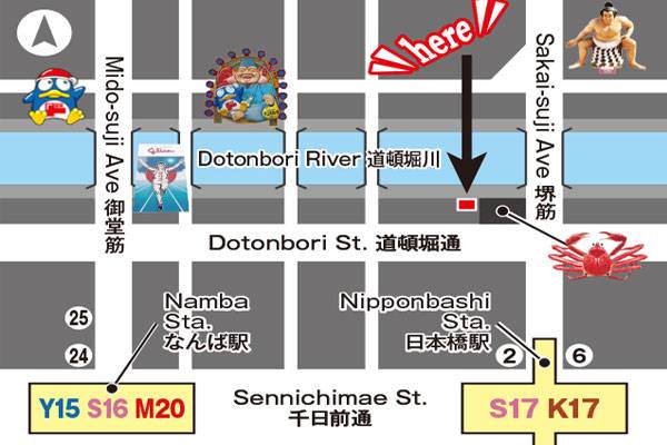 Dotonbori Wonder Ticket Office Map